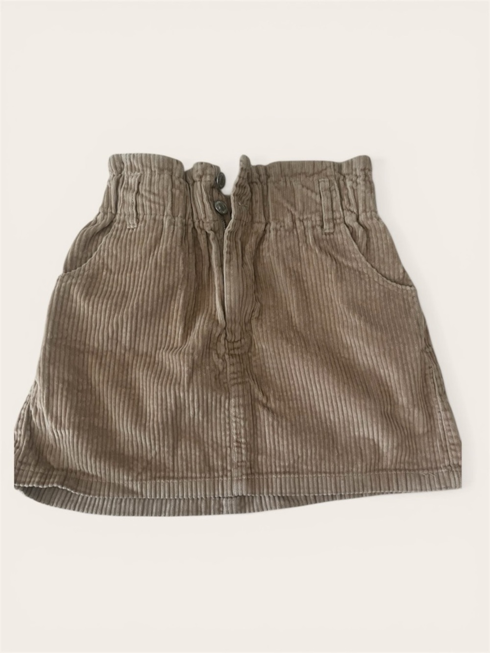 Forever 21 Womens Corduroy Skirt - Taupe Brown